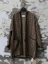 INTO THE EAST 2025 Autumn/Winter Green and Brown Blended Plaid Duffle Vest/Blended Hooded Jacket/Coat ITE-E1DGAW142GBR20JK-LZ Jacket (E1DGAW139GBR20VE)